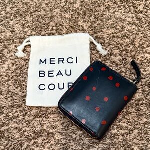 Clare V zip wallet in dots